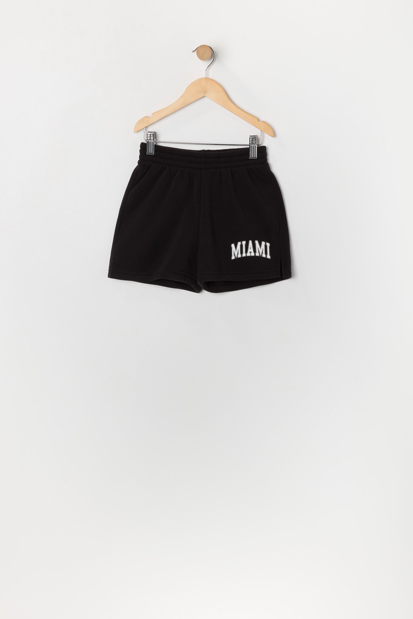 Ensemble avec chandail et short à motif brodé Miami en sergé pour fille