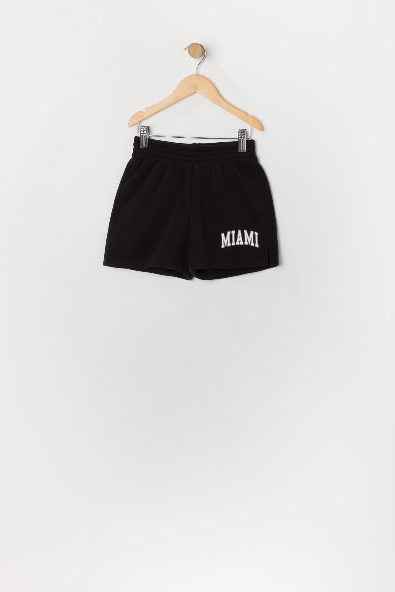 Girls Miami Twill Embroidered Sweatshirt and Short 2 Piece Set