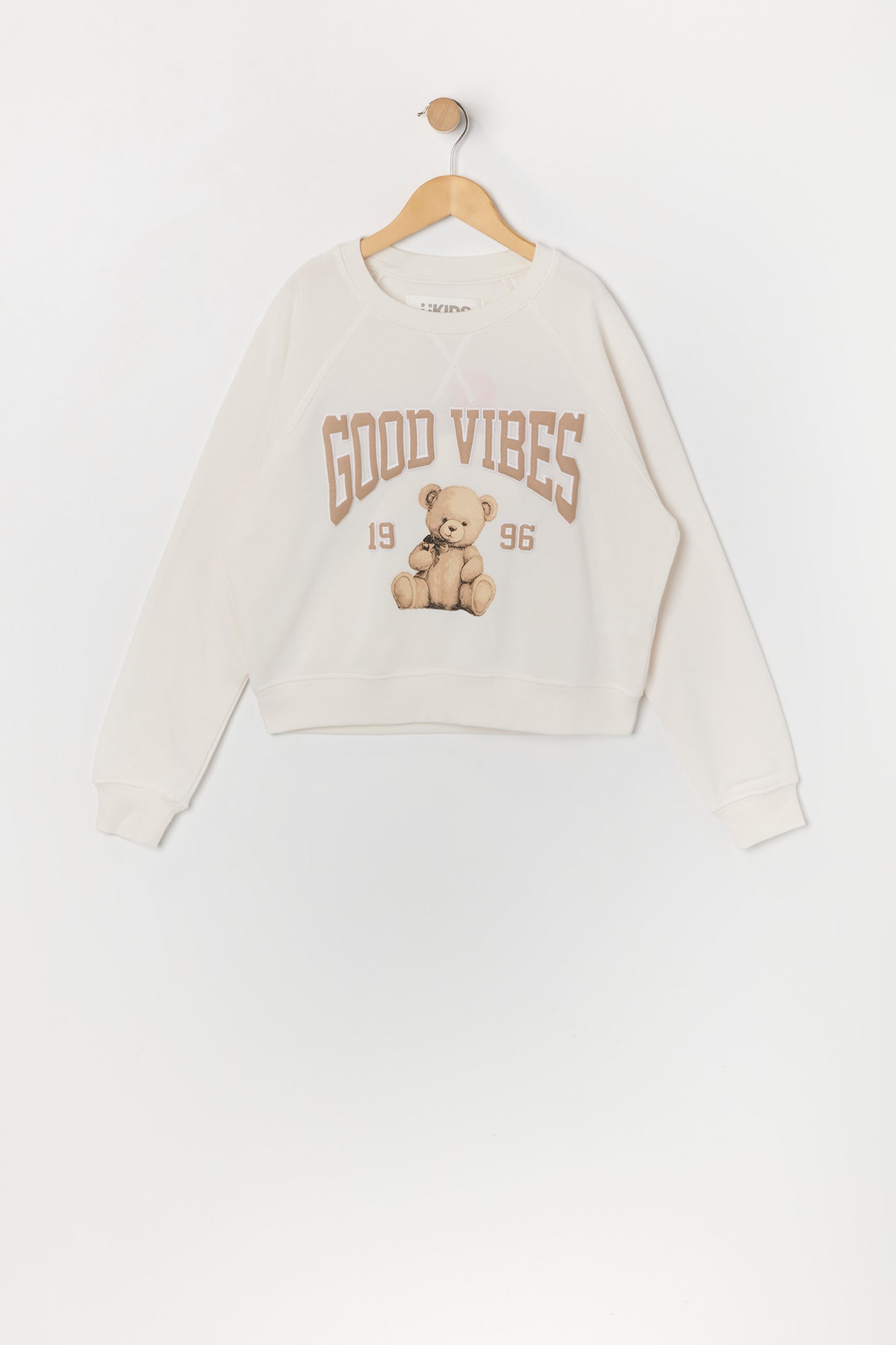 Girls Teddy Twill Embroidered Sweatshirt and Short 2 Piece Set