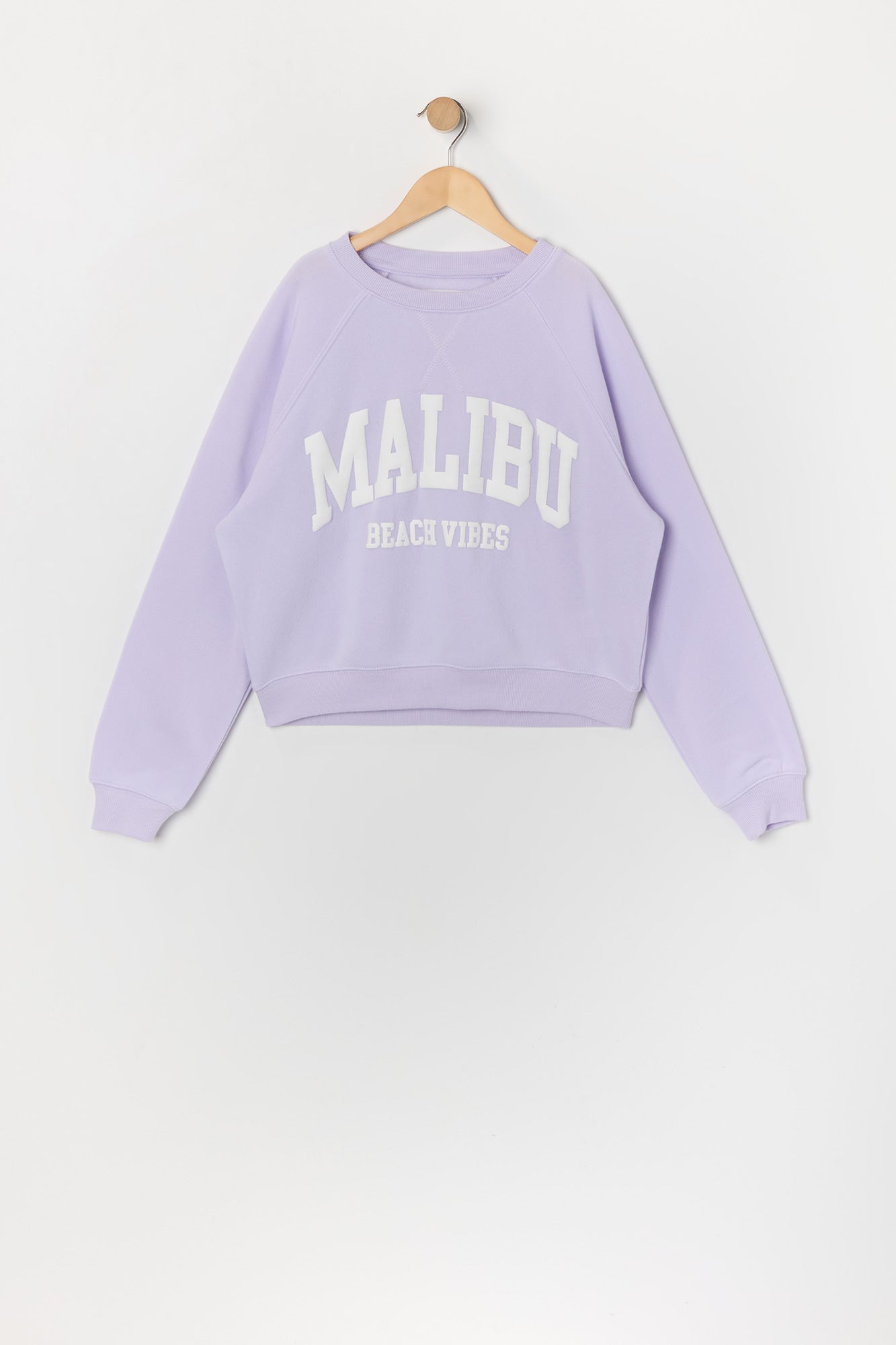 Girls Malibu Twill Embroidered Sweatshirt and Short 2 Piece Set