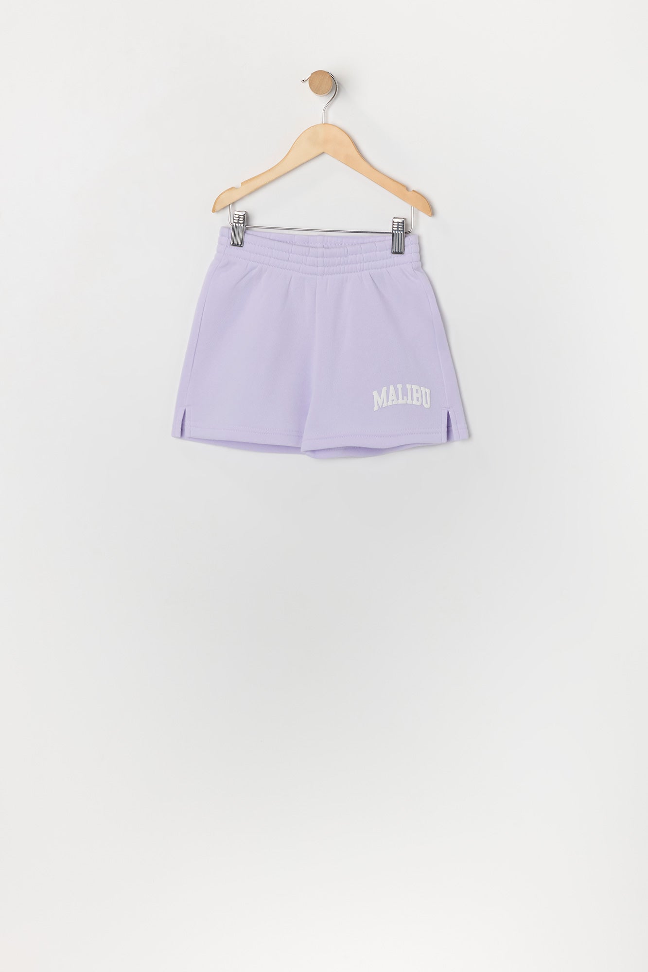 Ensemble avec chandail et short à motif brodé Malibu en sergé pour fille