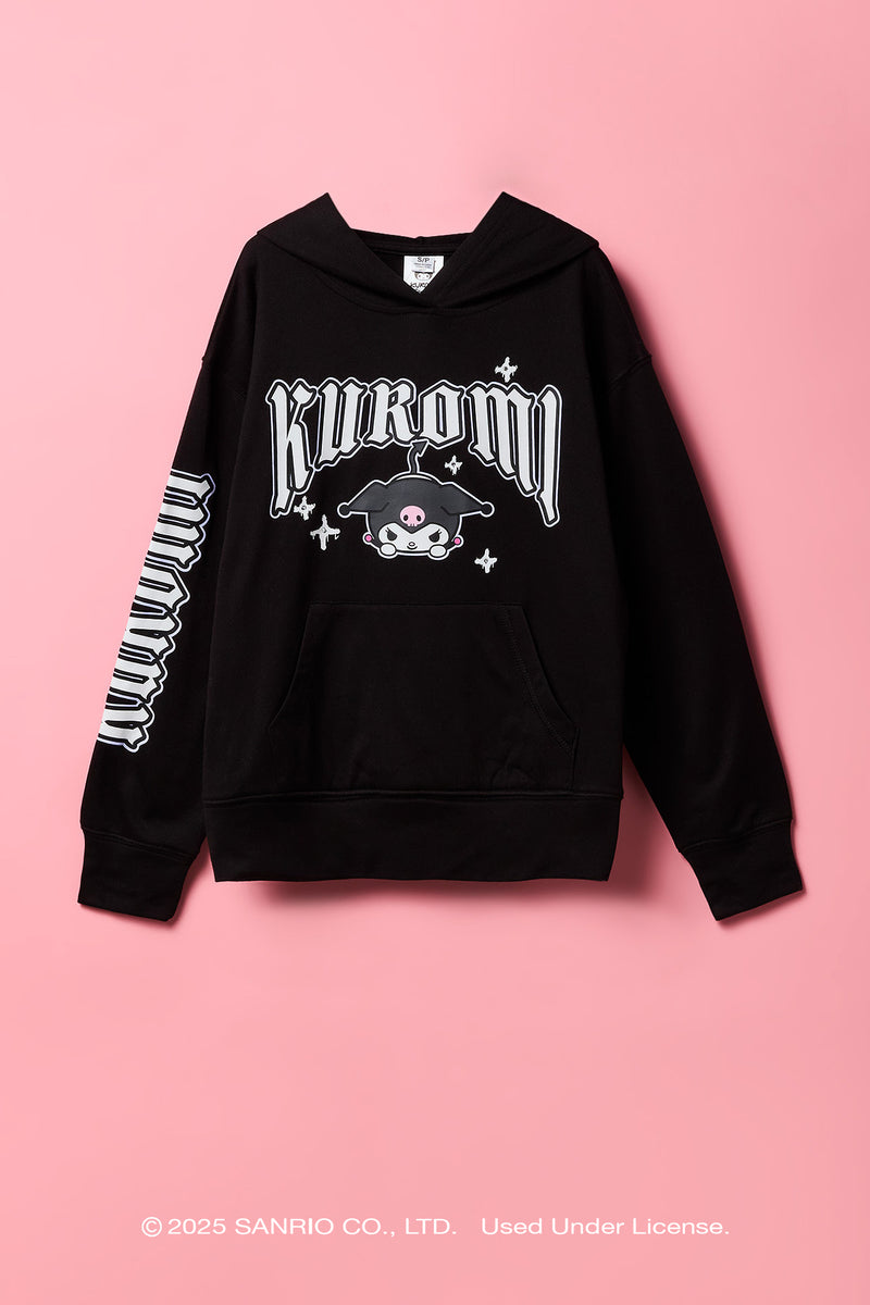 Kuromi™ Girls Graphic Rhinestone Fleece Hoodie
