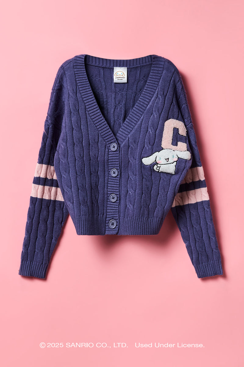 Cinnamoroll™ Girls Cable Knit Cardigan
