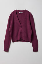 Cardigan boutonné à encolure en V pour fille