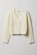 Girls Button-Up Knit Cardigan