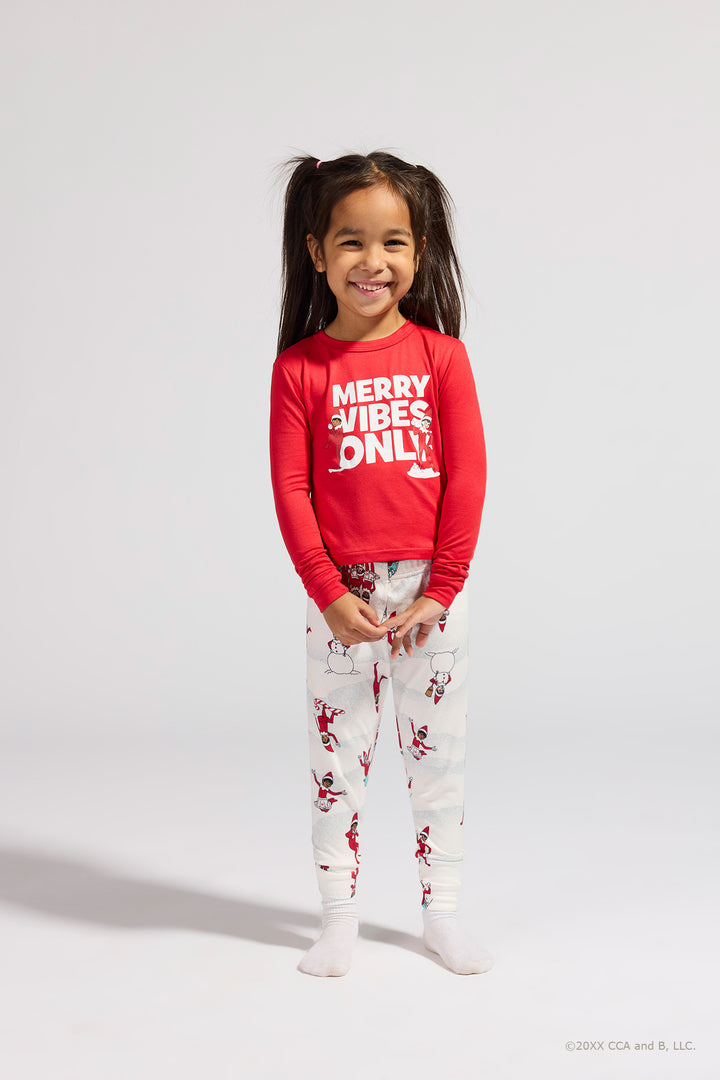 Toddler Fammy Jammies Merry Vibes Elf on the Shelf Pajama Set