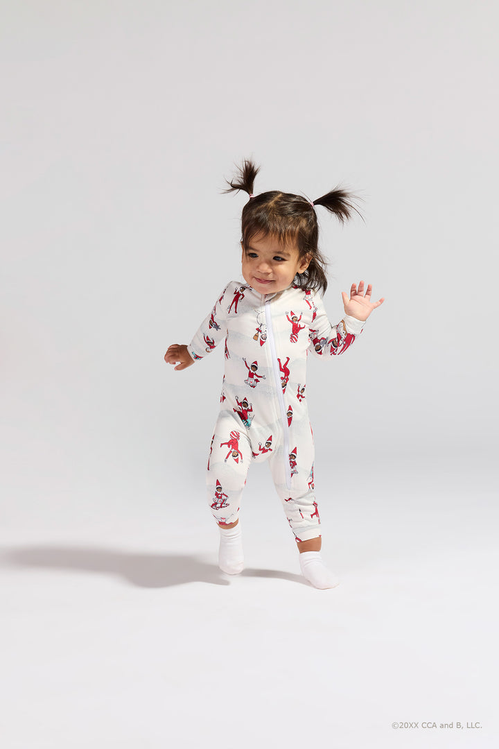 Baby Fammy Jammies Merry Vibes Elf on the Shelf Onesie