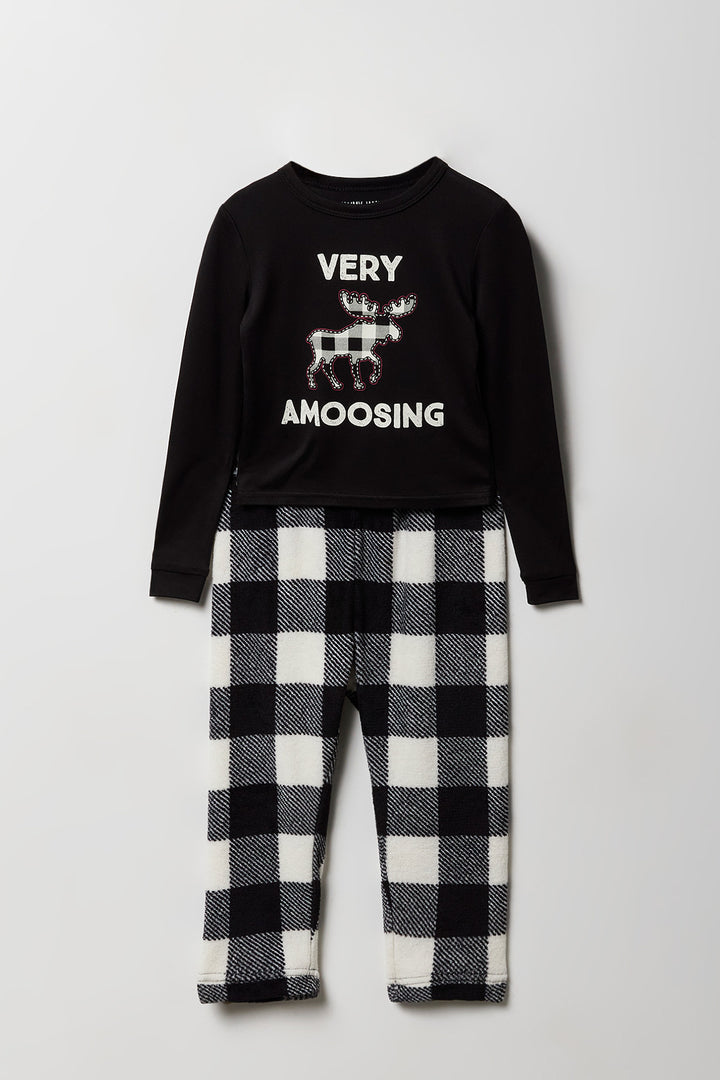 Ensemble deux-pièces Pyjamas de famille à imprimé Moosing Around pour tout-petit