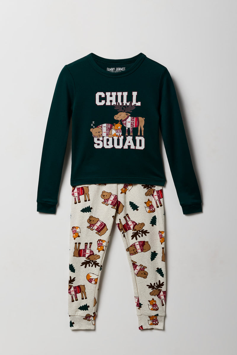 Ensemble Pyjamas de famille à imprimé Chill Squad pour tout-petit