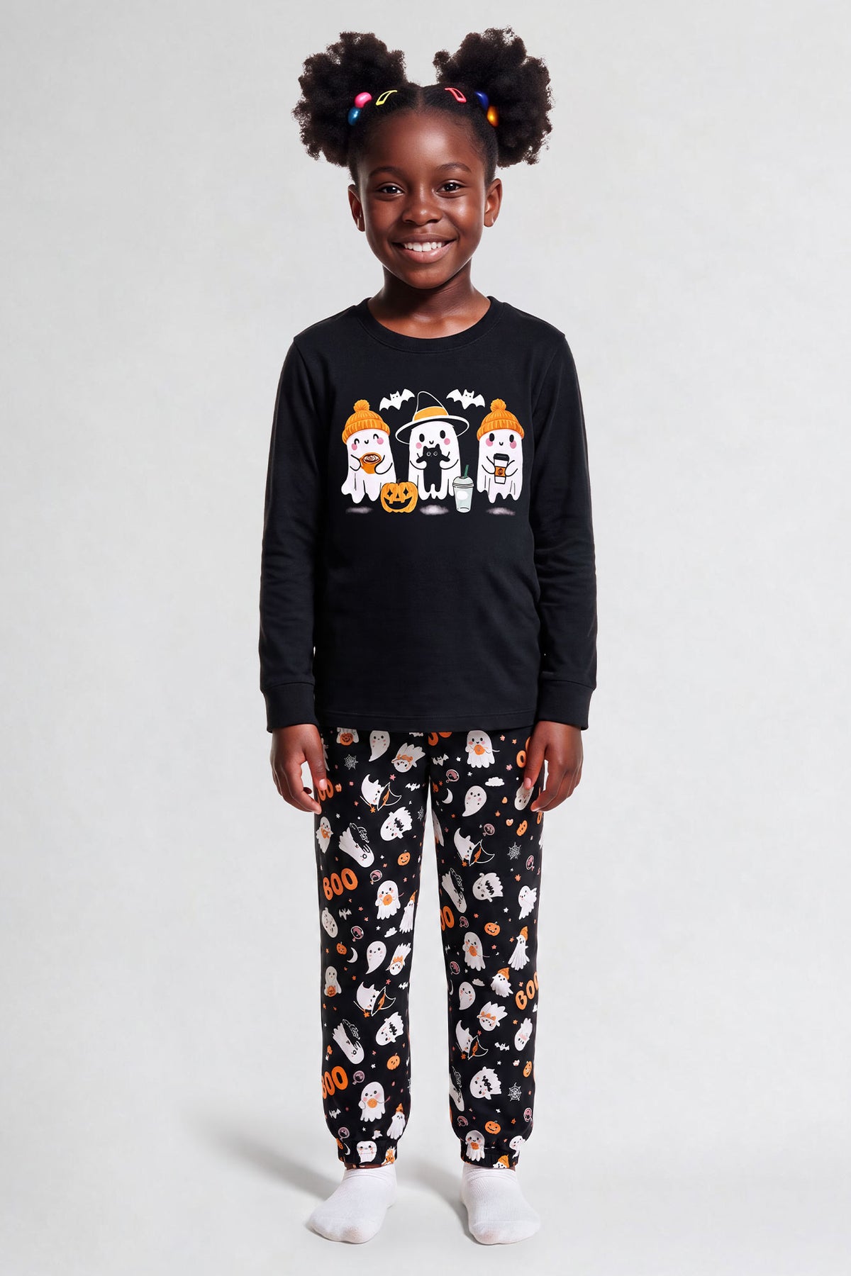 Toddler Boo Crew Fammy Jammies Set - Black