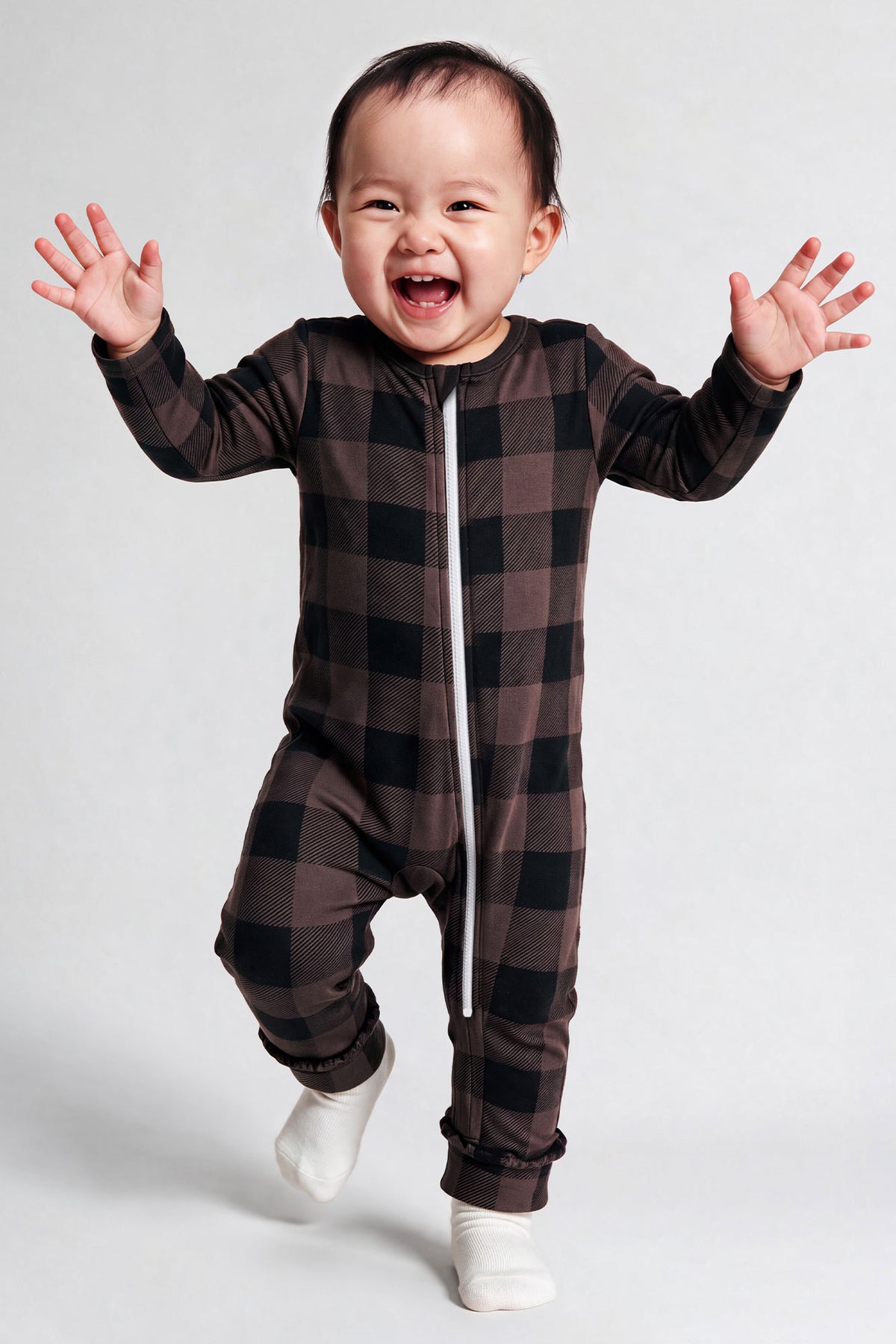 Baby Dream Team Fammy Jammies Onesie - Brown