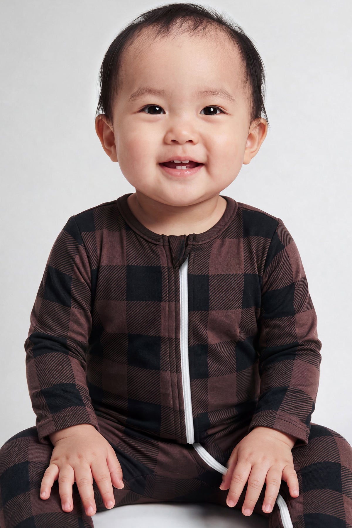 Alt View 2. Baby Dream Team Fammy Jammies Onesie - Brown