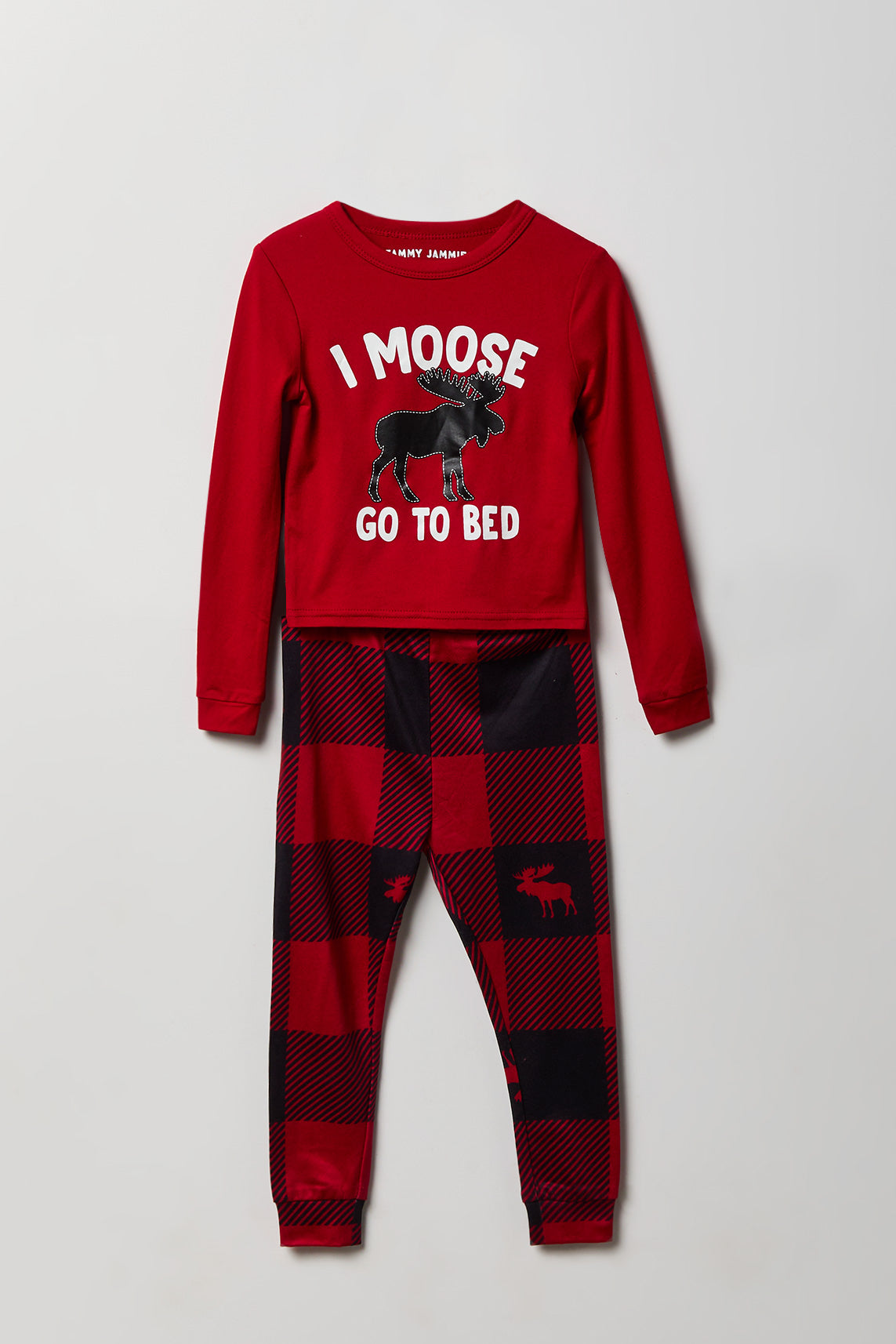 Toddler Fammy Jammies Moosing Around Pajama Set - Red