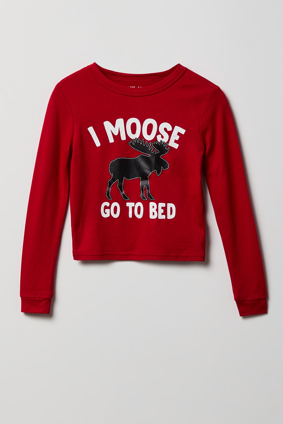 Alt View 2. Toddler Fammy Jammies Moosing Around Pajama Set - Red