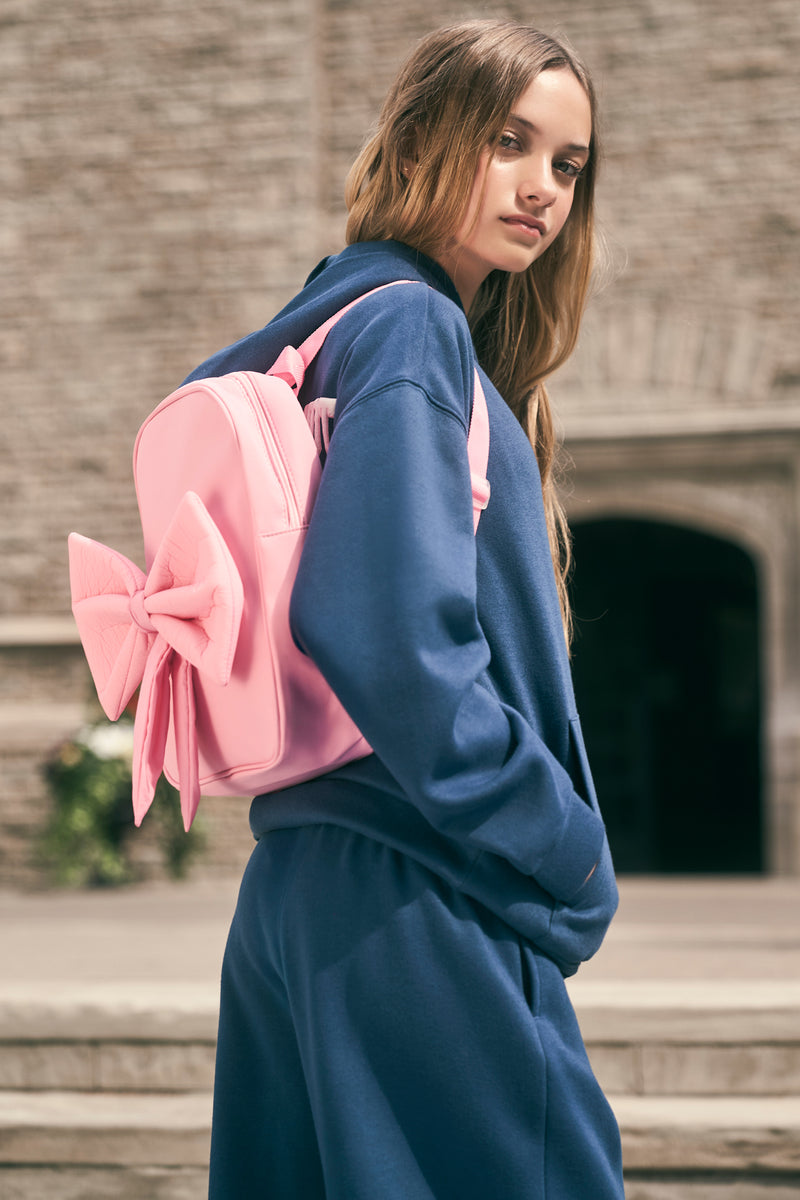 Sac à dos avec boucle 3D froissée pour fille