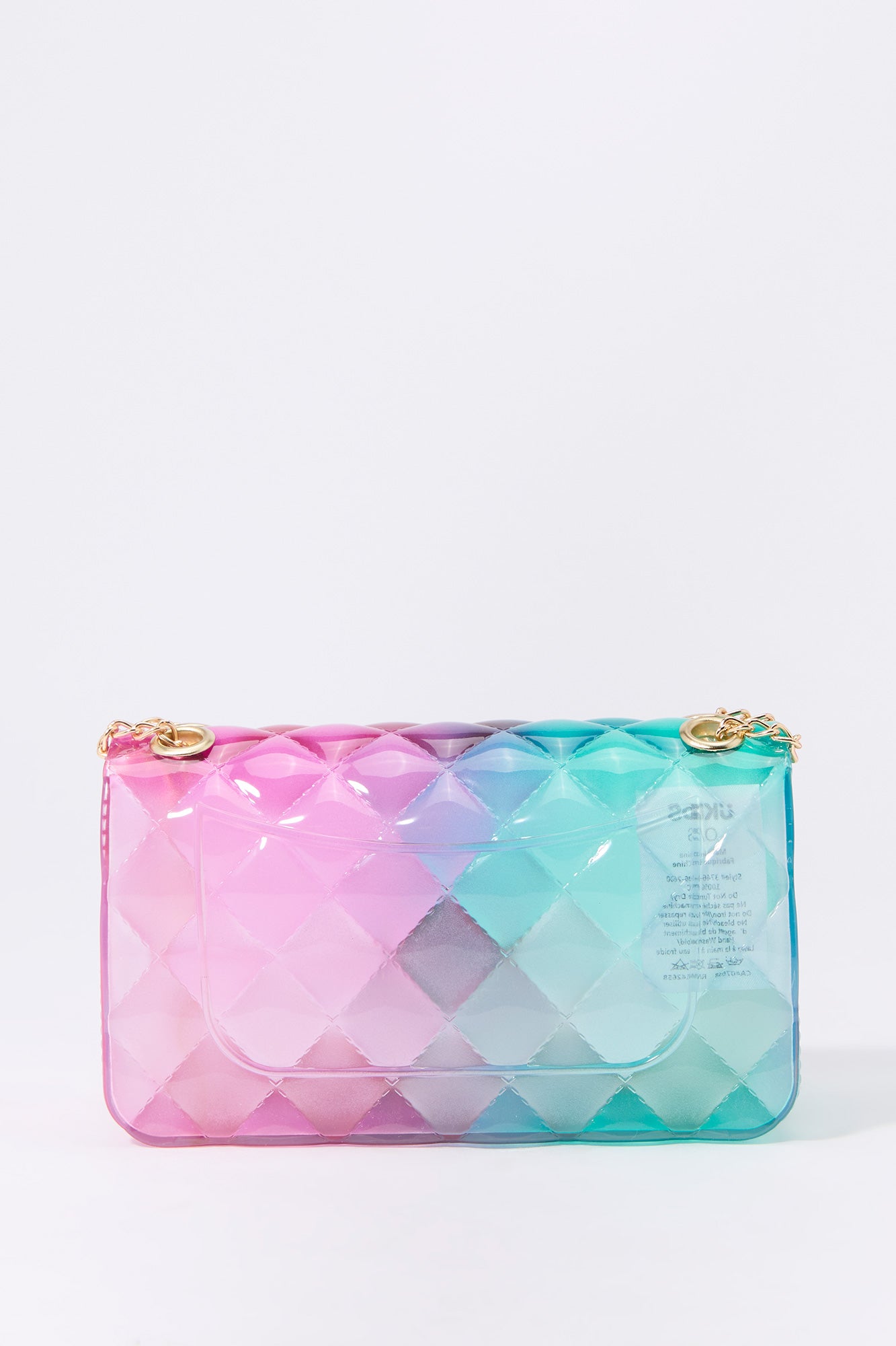 Quilted Rainbow Jelly Crossbody Purse