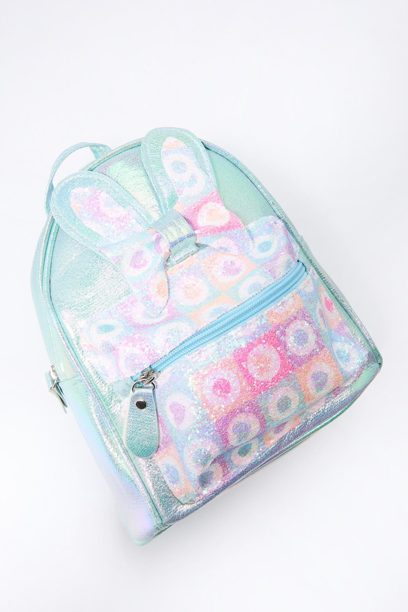 Girls 3D Bunny Iridescent Mini Backpack