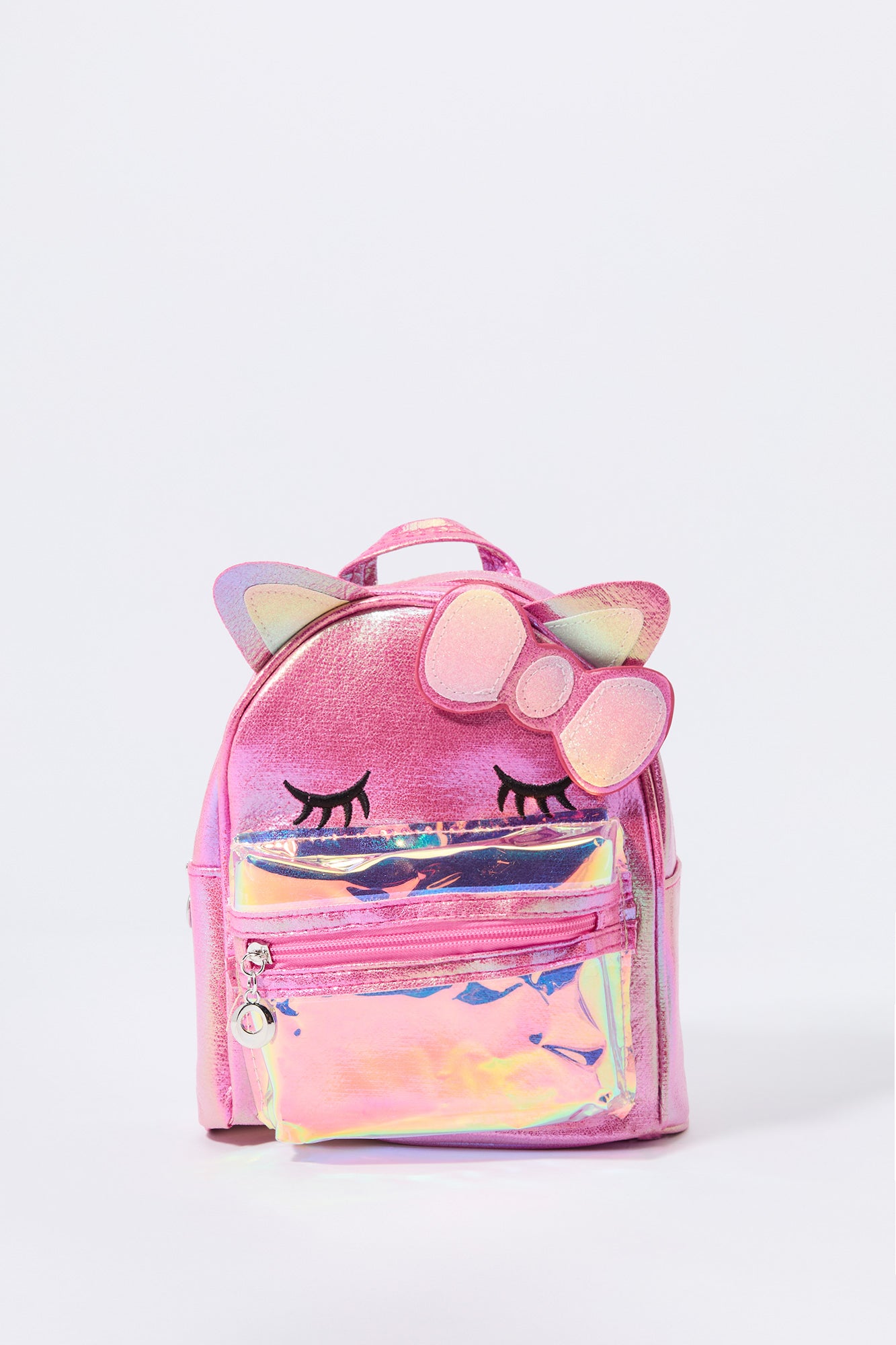 Girls 3D Kitty Iridescent Mini Backpack