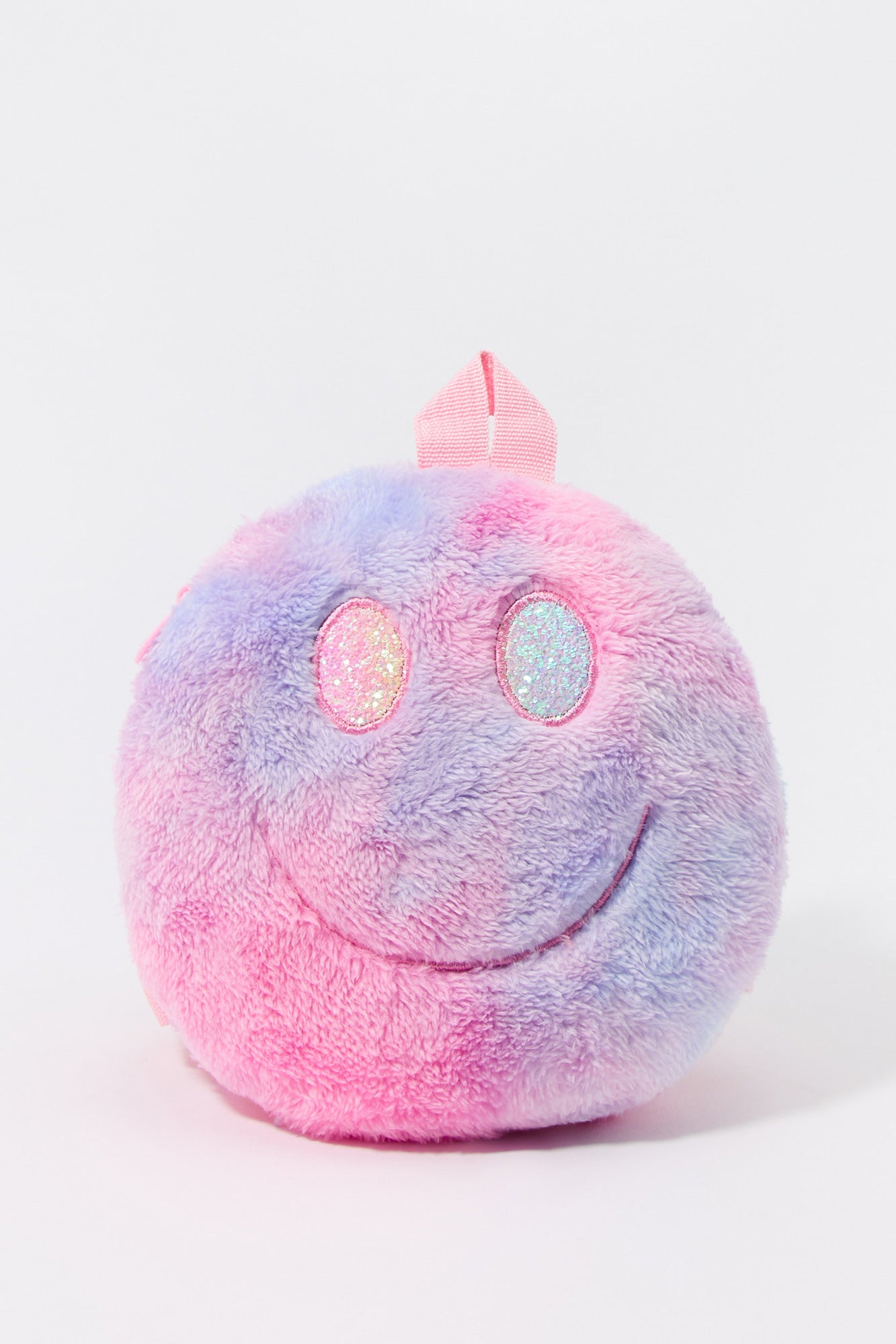 Girls Faux Fur Happy Face Mini Backpack