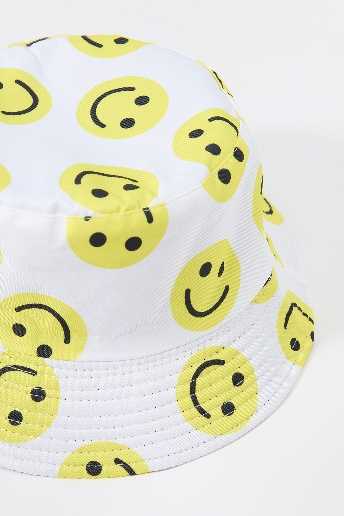 Chapeau cloche réversible à imprimé Smiley pour fille