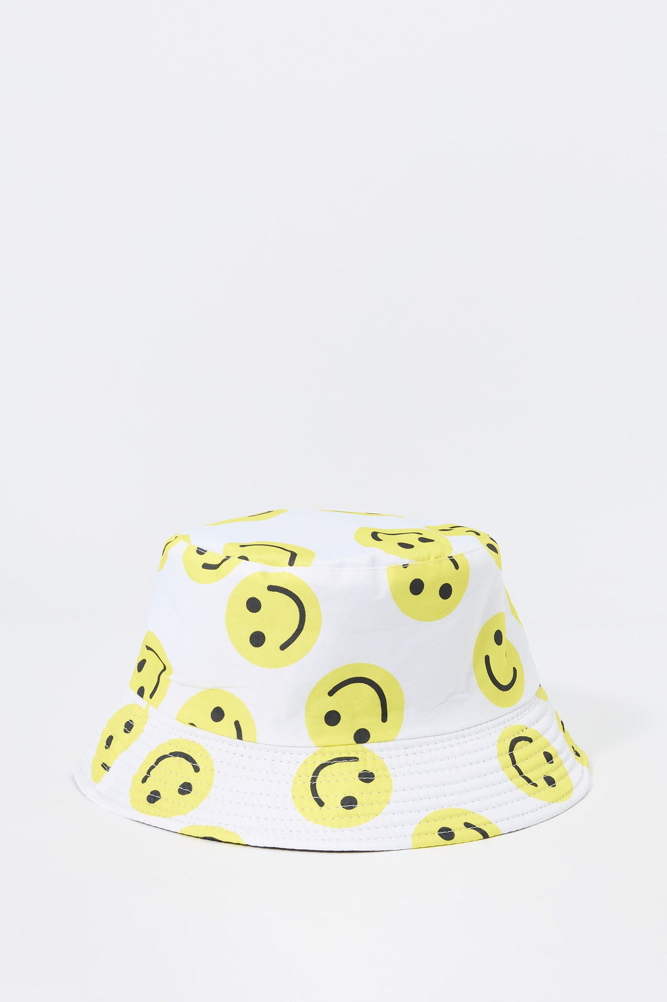 Chapeau cloche réversible à imprimé Smiley pour fille