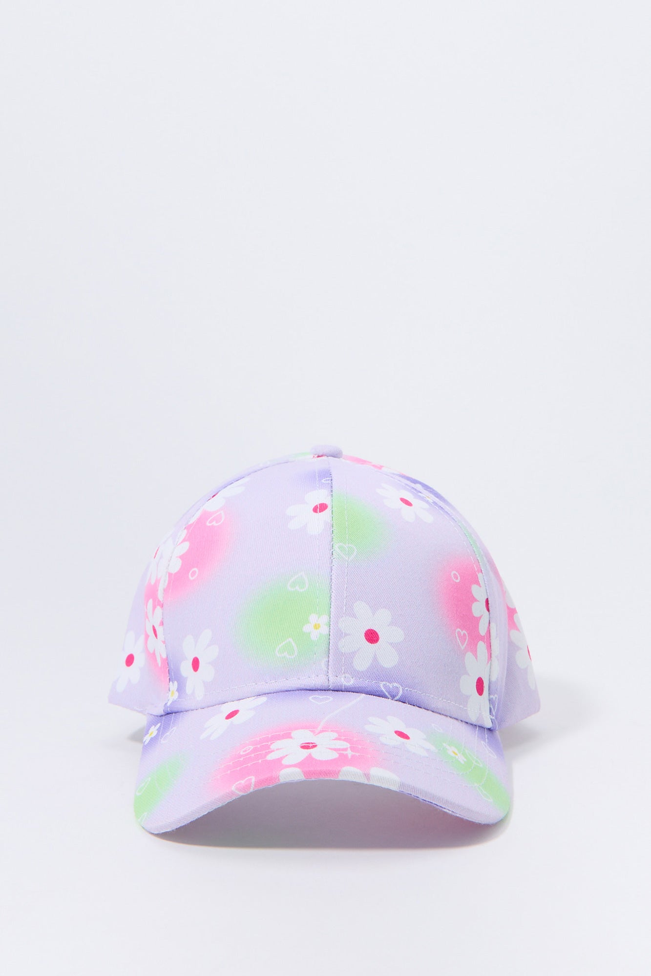 Girls Flower Print Baseball Hat