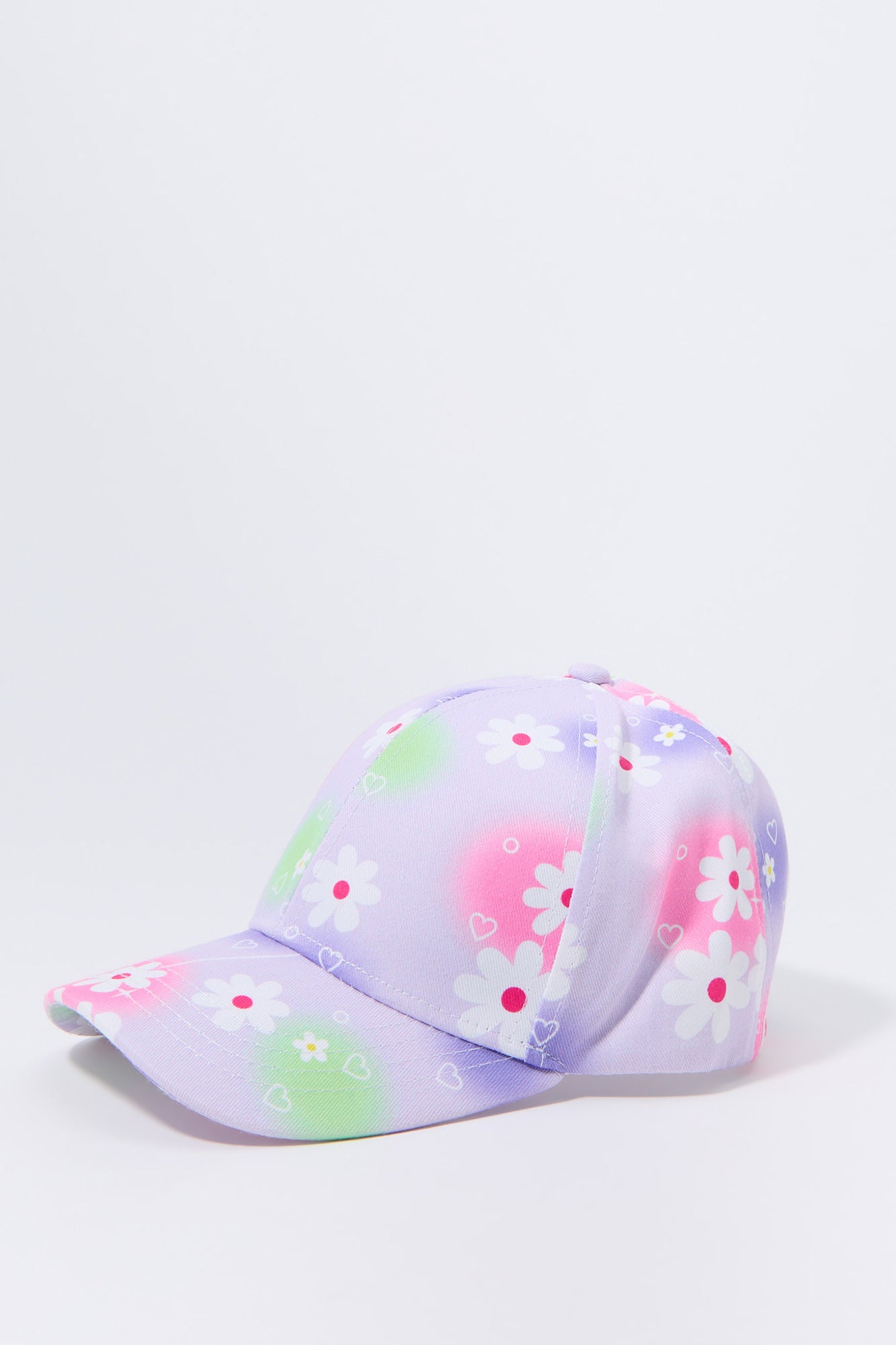 Girls Flower Print Baseball Hat