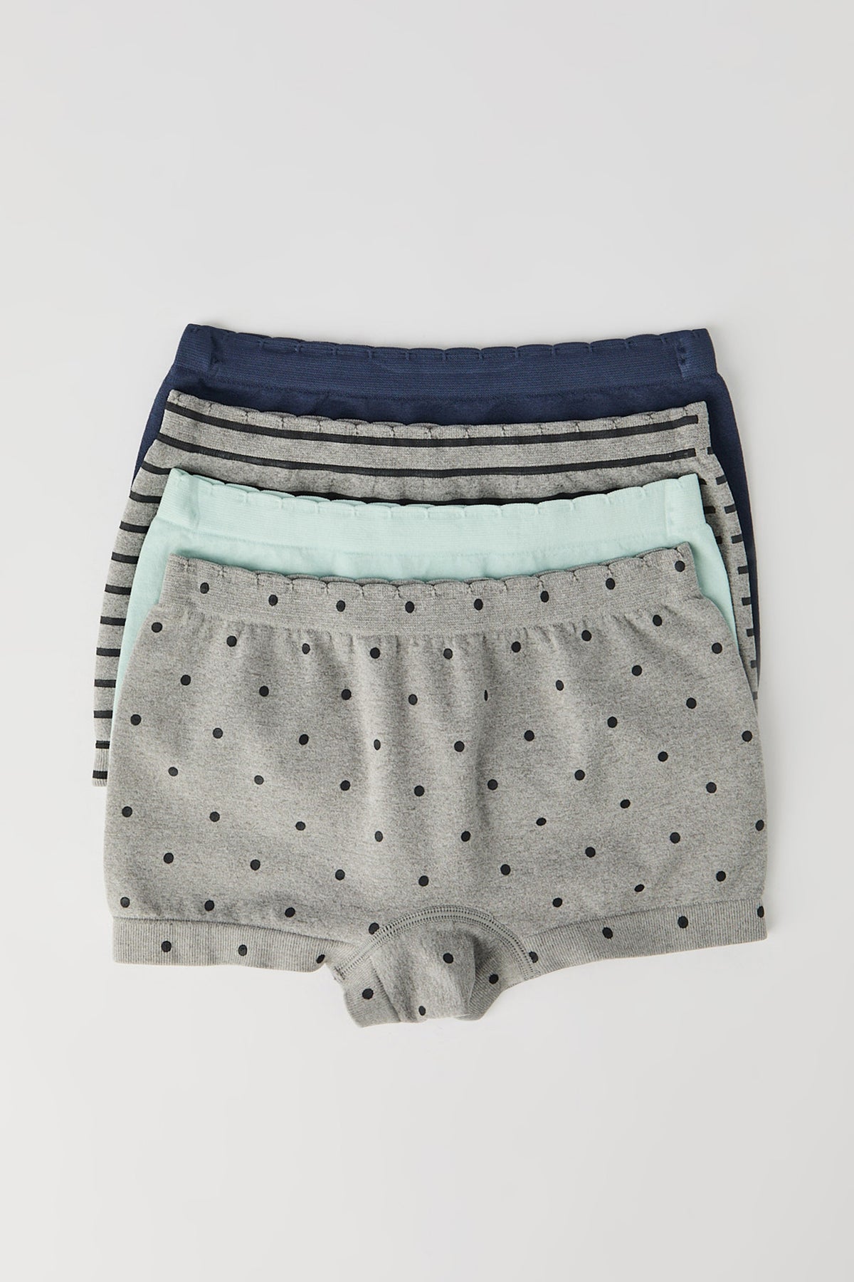 Girls Seamless Boy Short (4 Pack) - Blue