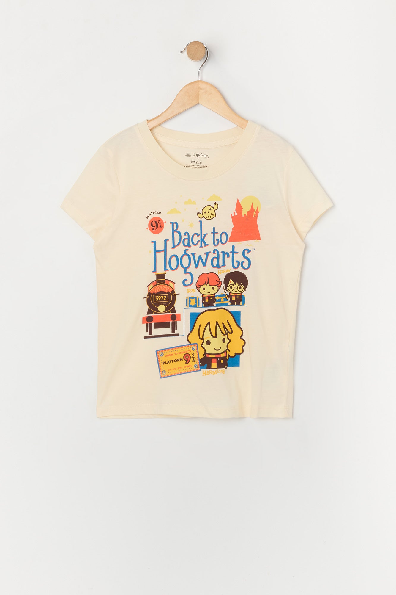 T-shirt à imprimé Hogwarts pour fille