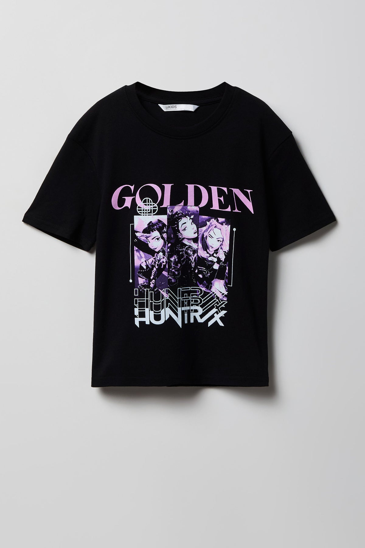 T-shirt en coton lourd de luxe à imprimé KPop Demon Hunters pour fille