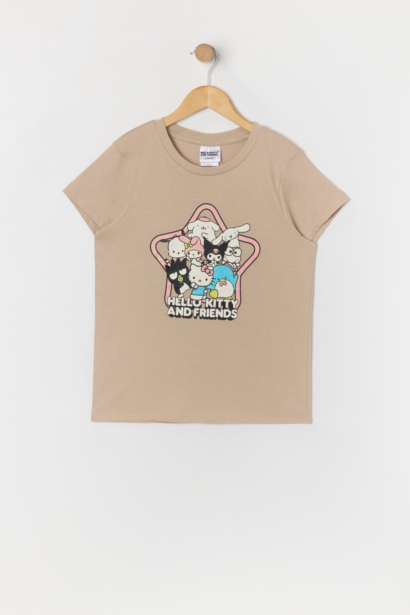 Girls Tan Hello Kitty and Friends Graphic T-Shirt