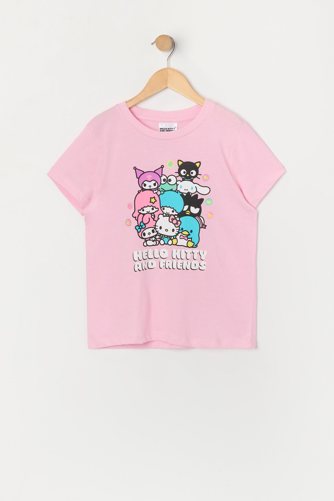 T-shirt rose à imprimé Hello Kitty and Friends pour fille