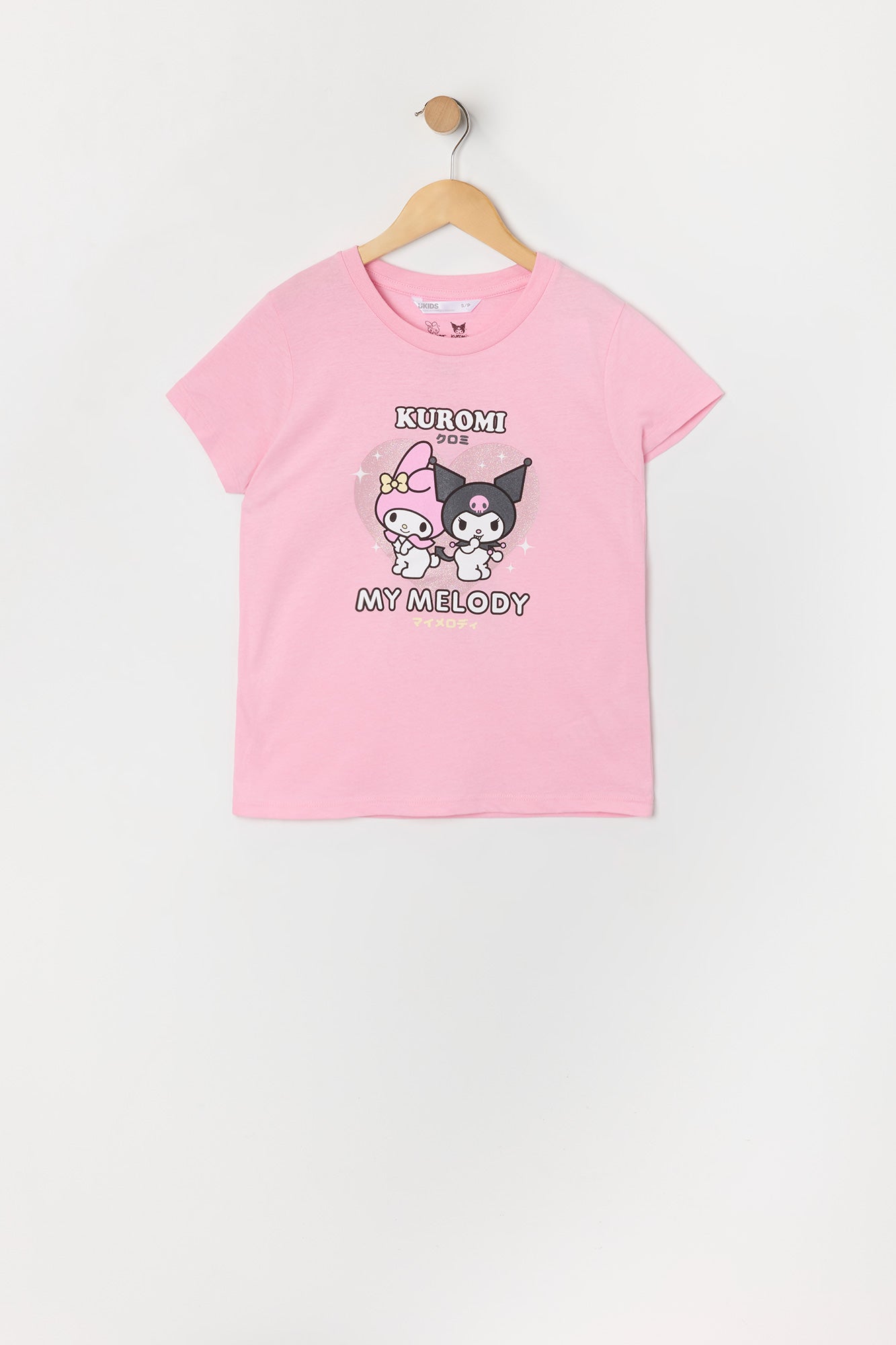 Girls Kuromi and My Melody Graphic T-Shirt