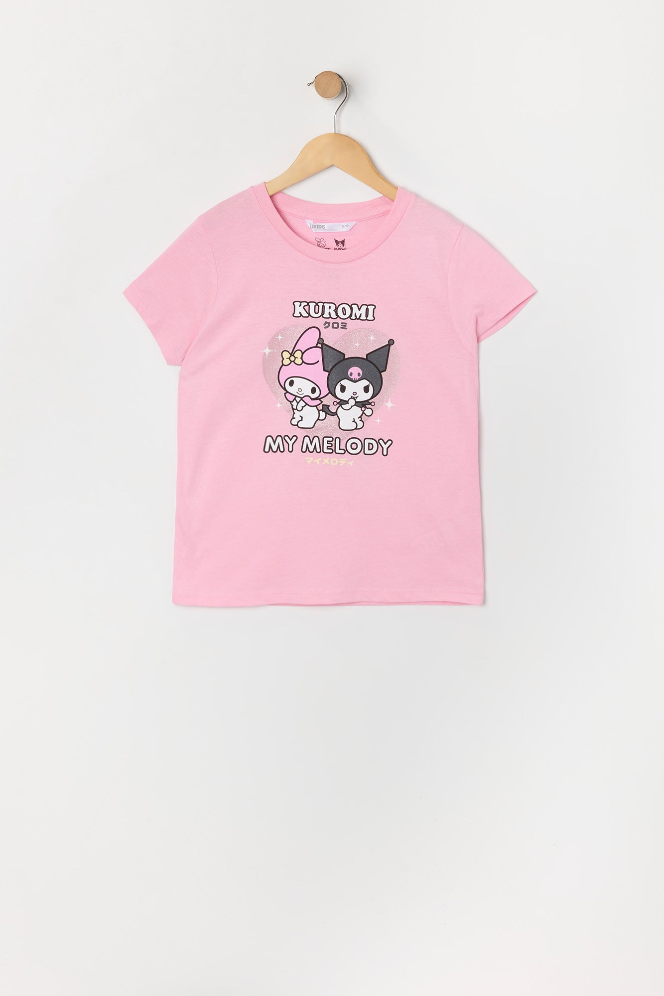 T-shirt à imprimé Kuromi and My Melody pour fille