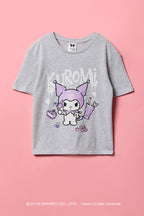 Kuromi™ Girls Graffiti Graphic T-Shirt