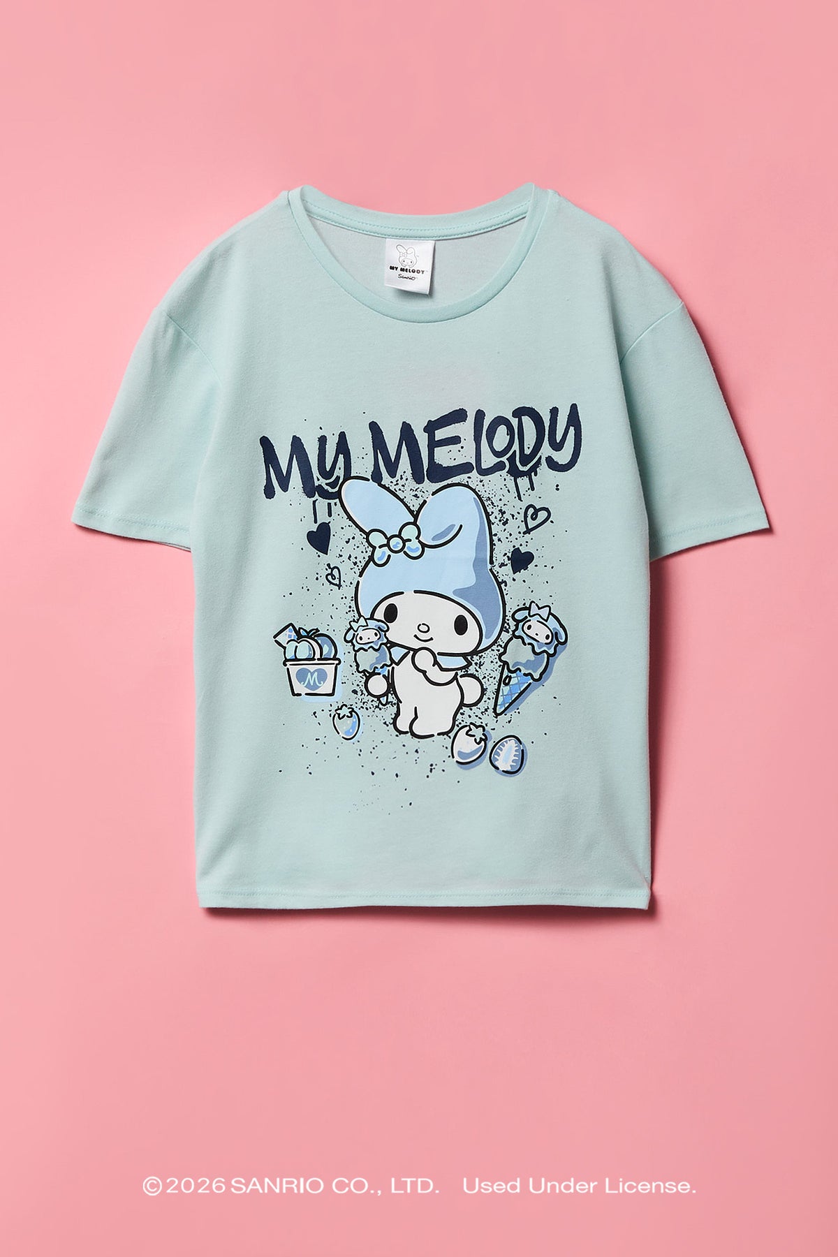My Melody™ Girls Graffiti Graphic T-Shirt - Baby Blue