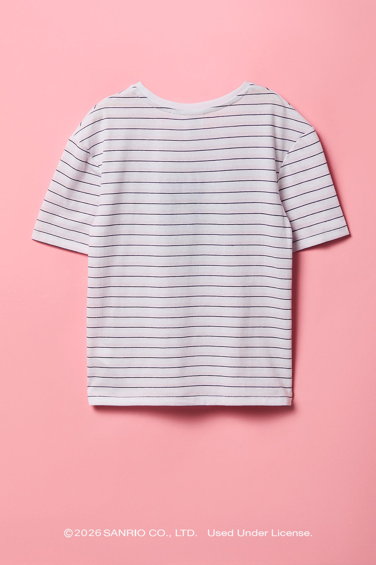Vue alternative 2. T-shirt rayé à imprimé Kuromi™ pour fille