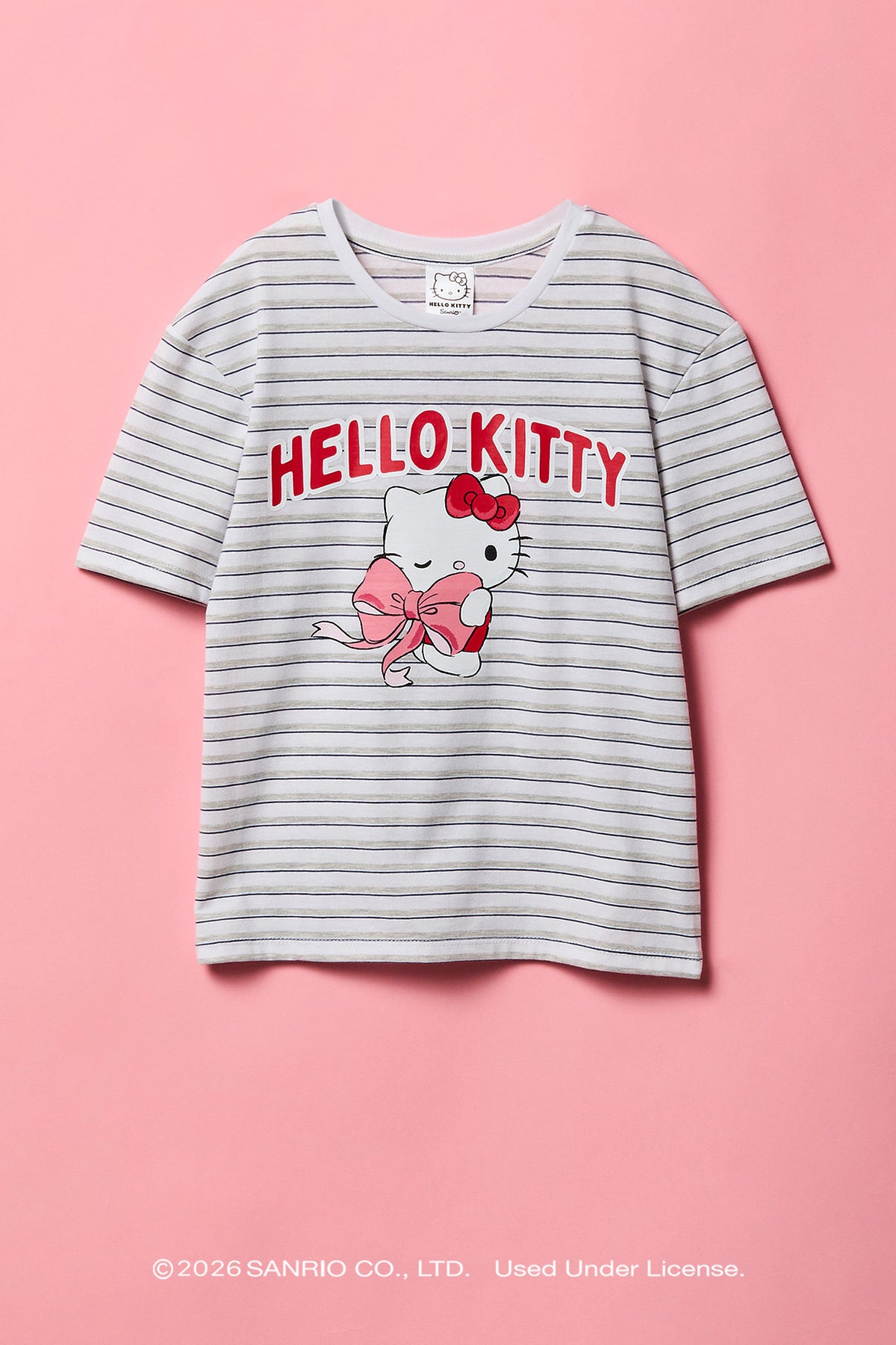 T-shirt rayé à imprimé Hello Kitty® pour fille