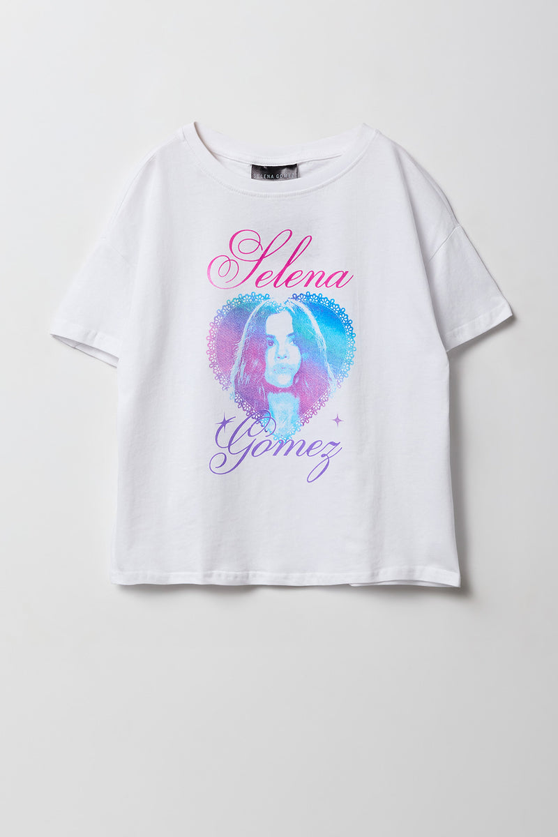 T-shirt surdimensionné à imprimé Selena Gomez pour fille