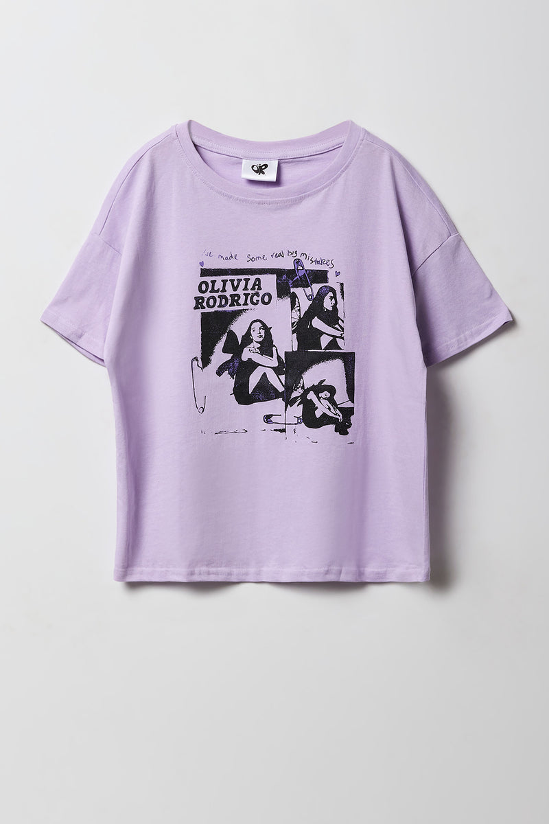 T-shirt surdimensionné à imprimé Olivia Rodrigo pour fille