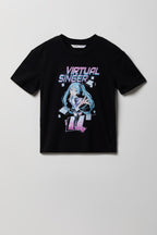 T-shirt à imprimé Virtual Singer pour fille