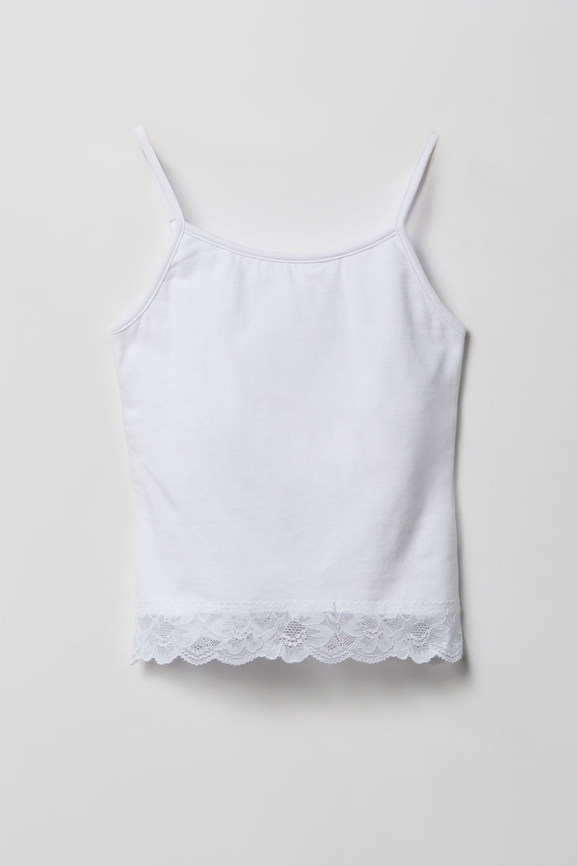 Girls Lace Cami - White