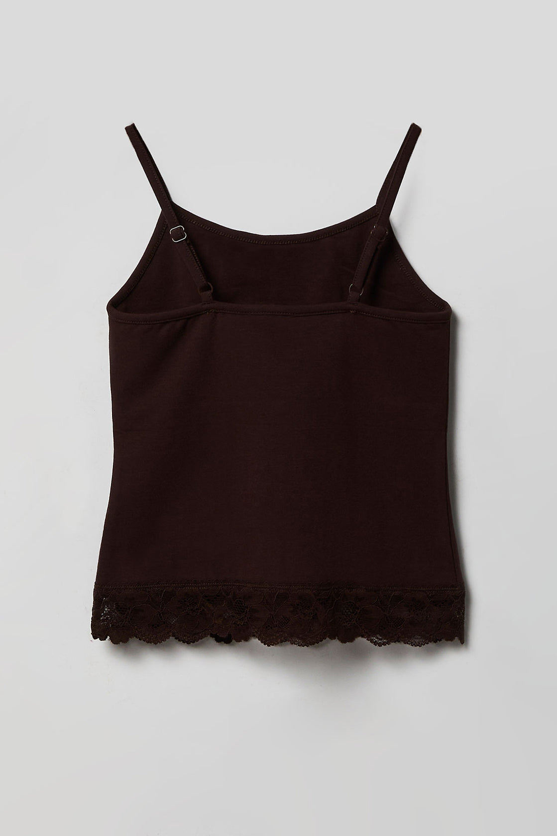 Alt View 2. Girls Lace Cami - Brown