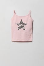 Girls Sequin Graphic Cami
