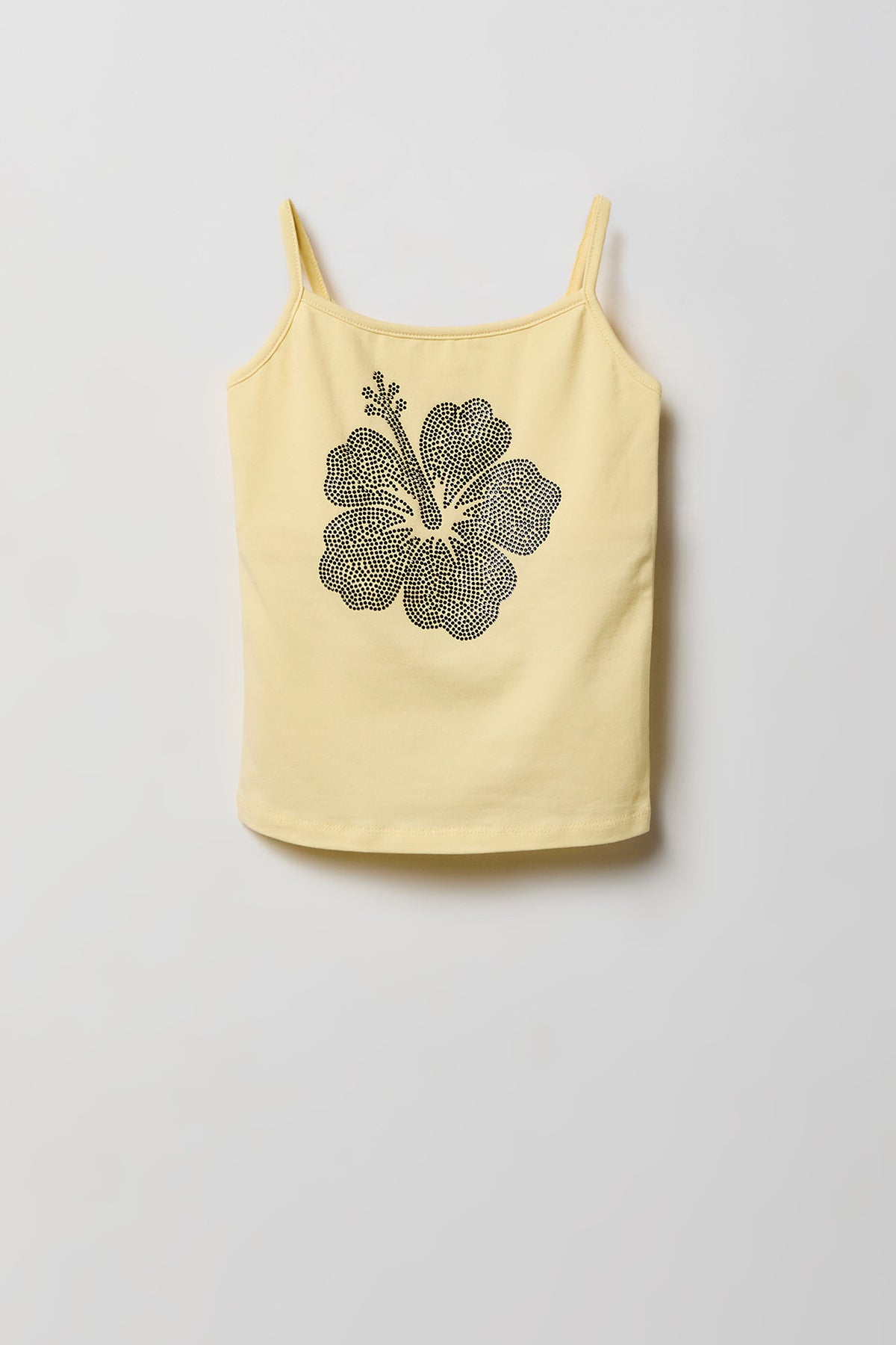 Girls Sequin Graphic Cami - Yellow