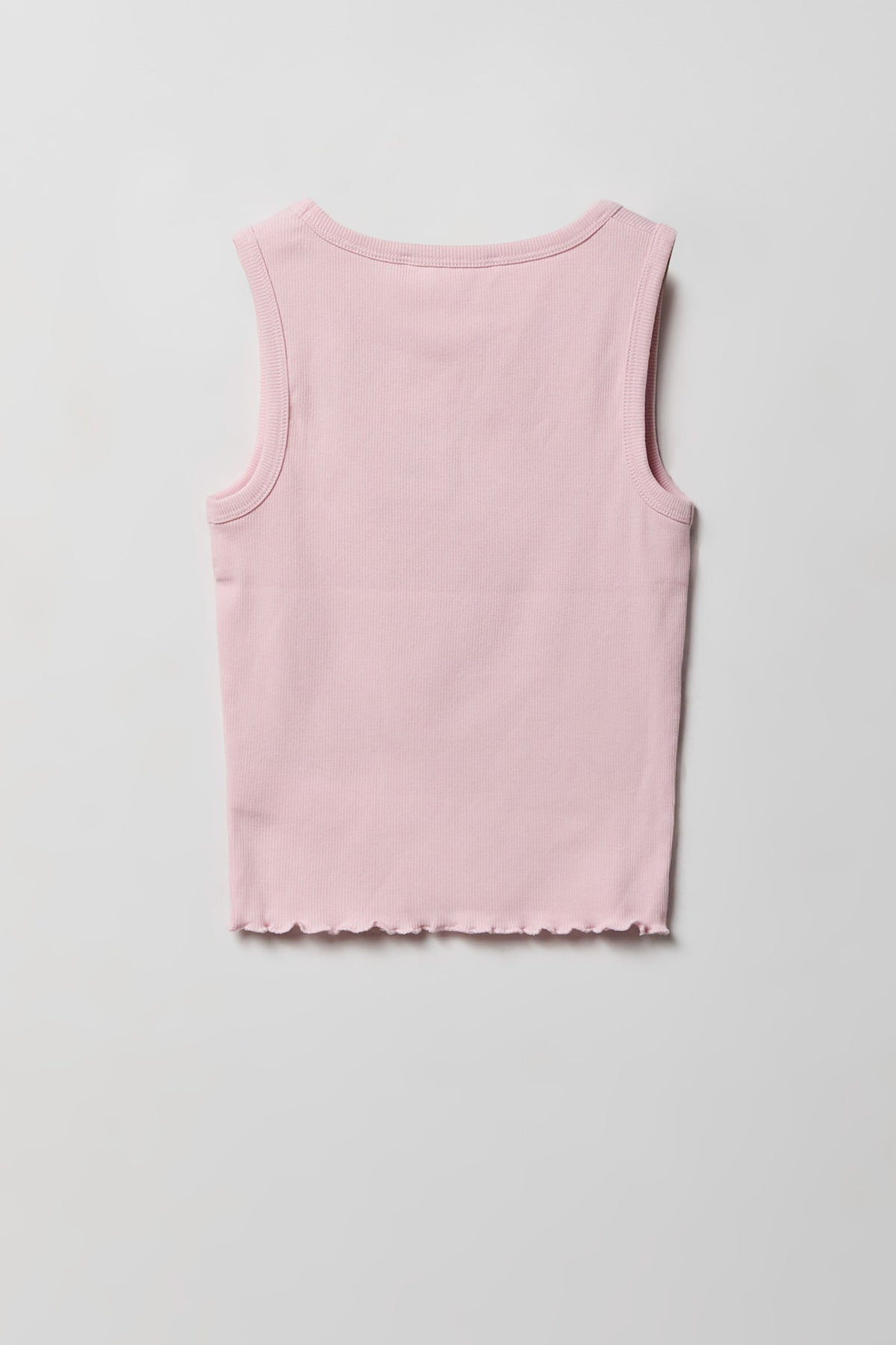Alt View 2. Girls Rhinestone Graphic Ribbed Tank - Pink