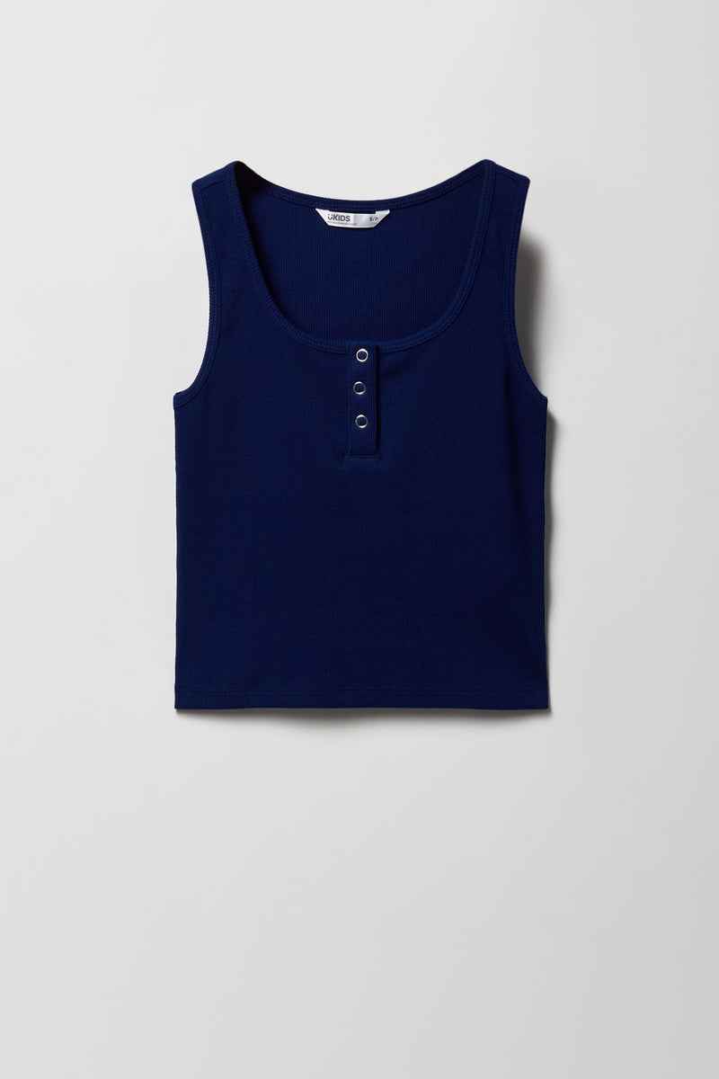 Débardeur Henley côtelé pour fille