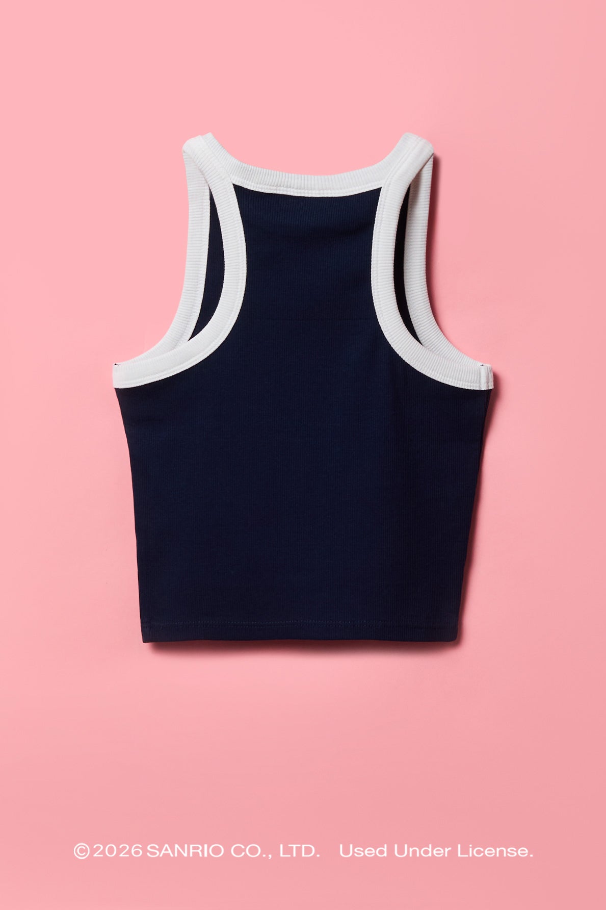 Alt View 2. Cinnamoroll™ Girls Ribbed Ringer Tank - Navy