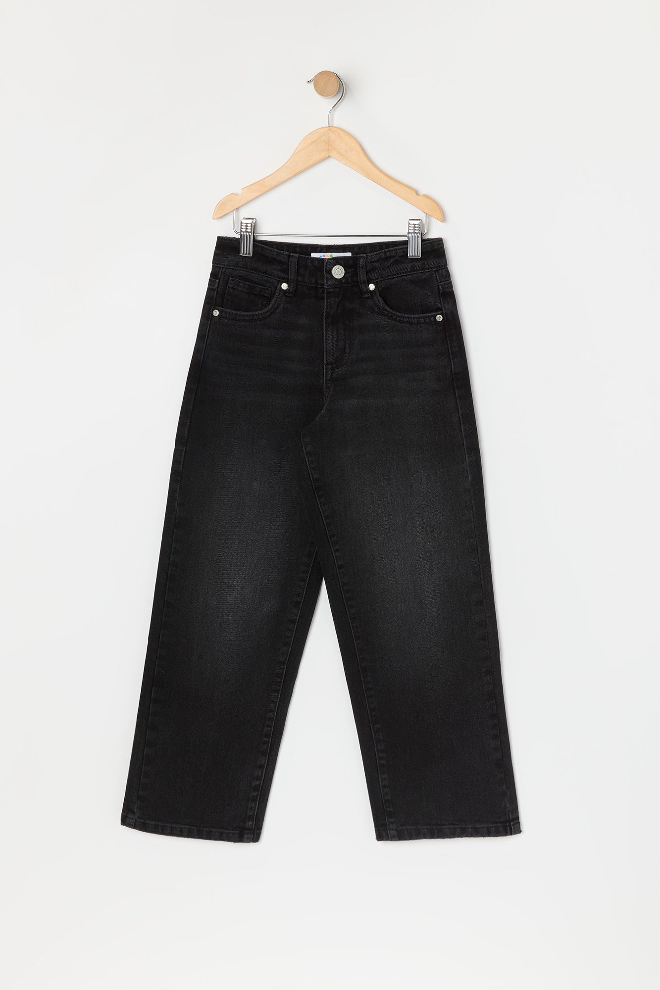 Girls Washed Wide Leg Jean