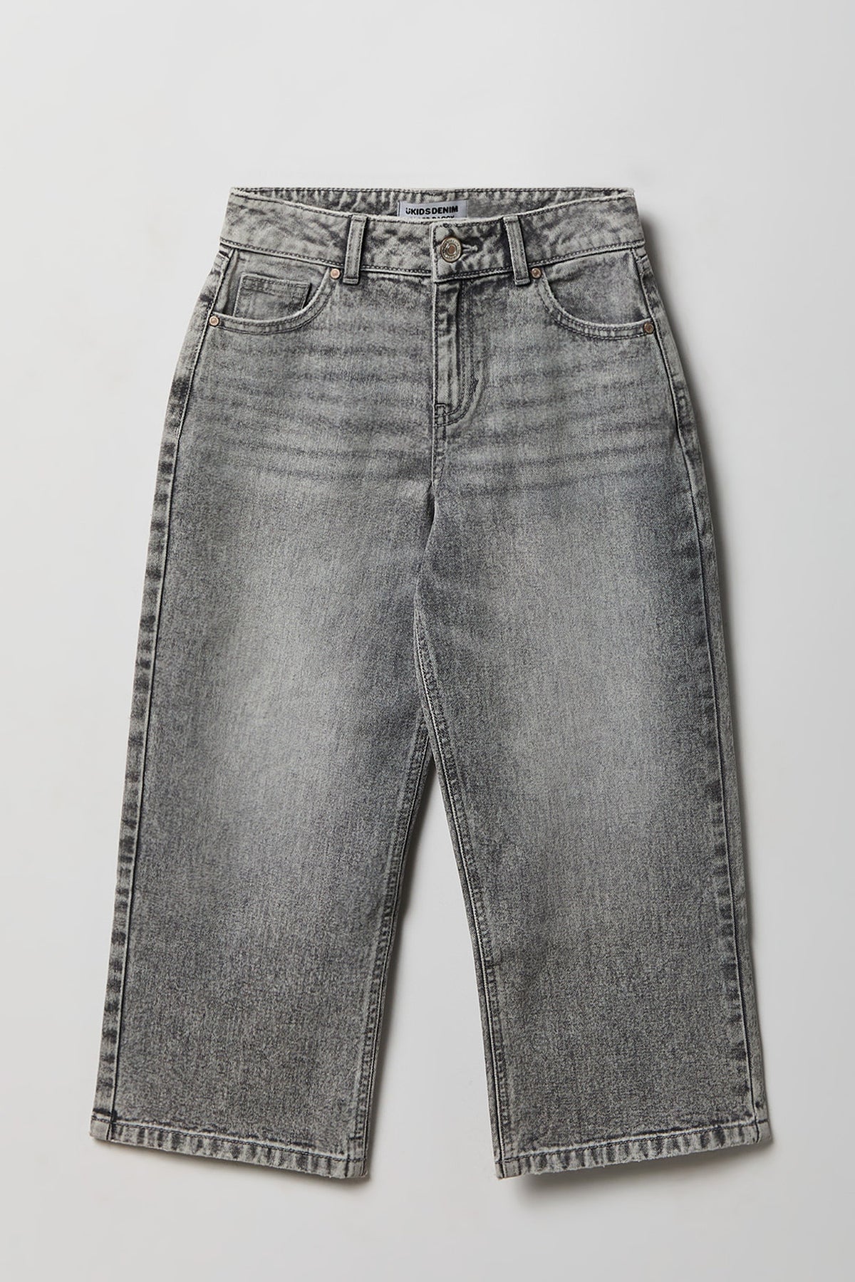 Girls Mid Rise Super Baggy Jean - Light Grey